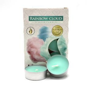 12x Set de 6 velas de té perfumadas - Nubes de Arcoíris