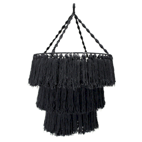 Lámpara de macramé suave - Negro