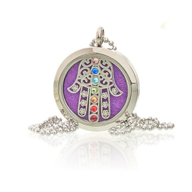 Collar de Joyería de Aromaterapia - Hamsa Chakra - 30mm