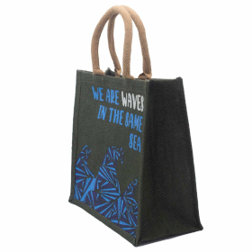 Mayorista de bolsas de yute estampadas AW Artisan