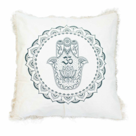 4x Funda de Cojín Hamsa  - 60x60cm - Verde