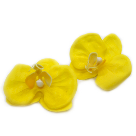 25x Flor de Jabón Artesanal - Orquídea - Amarillo