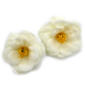 36x Flor de Jabón Artesanal - Camelia - Crema