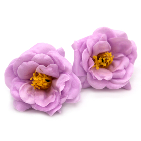 36x Flor de Jabón Artesanal - Camelia - Púrpura Claro