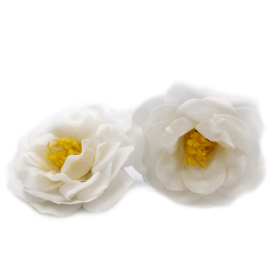 36x Flor de Jabón Artesanal - Camelia - Blanco