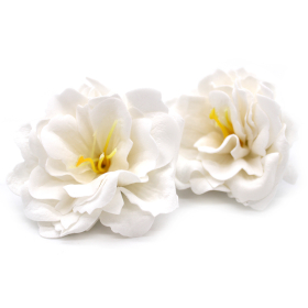 50x Flor de jabón Artesanal - Peonía pequeña - Blanco