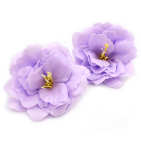 50x Flor de jabón artesanal - Peonía pequeña - Púrpura