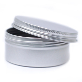 50x Aluminium Tin Box Round 100ml with Screw Top