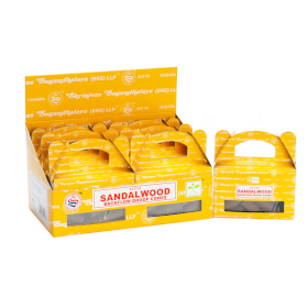 6x Caja de 24 conos- Satya Sandal Wood Backflow Dhoop Cone