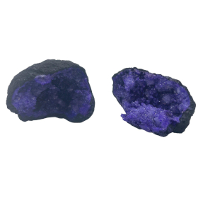Geodas de Calsita Coloreada - Roca Negra - Turquesa