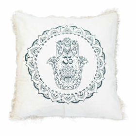 4x Funda de Cojín Hamsa - 45x45cm - Verde