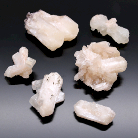 6x Combinación de Stilbite con Apophyllite 20-30mm