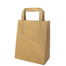 250x Bolsa de Papel Kraft XL - Ansas Planas (320 x 160 x 450 mm)