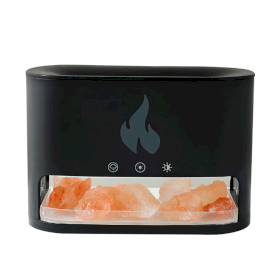Difusor de Aroma Blaze - Cámara de Sal del Himalaya - USB-C - Efecto Llama (Bolsita de sal incluida)