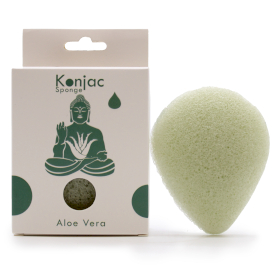 6x Esponja Konjac Gota - Aloe Vera - Cicatrizante