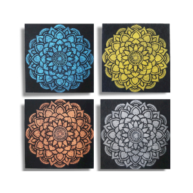 Set de 4 Mandalas 30x30cm