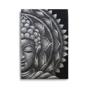 Medio Buda Mandala Gris 60x80cm