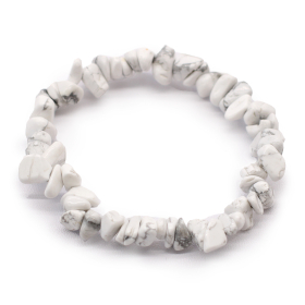 12x Pulseras Fragmentos de Piedras Preciosas - Jaspe blanco