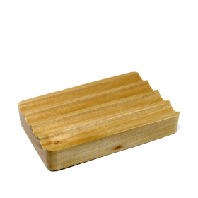 6x Jabonera de madera Hemu - Ondulado