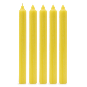 100x Velas de Color a Granel - Limón Rústico - Paquete de 100