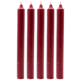 100x Velas de Color a Granel- Borgoña Rústico - Paquete de 100
