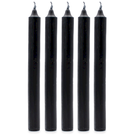 100x Velas de Color a Granel - Negro Rústico - Paquete de 100