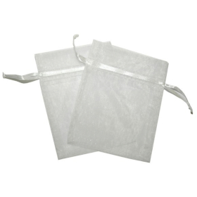 30x Bolsa de Organza - Blanco