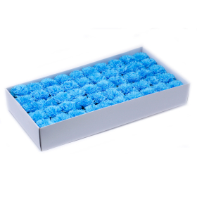 50x Flores de Jabón Manualidades - claveles - azul