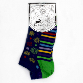 3x M/L Calcetines Cortos de Bambú Hope Hare (41-46) - 7 Chakra