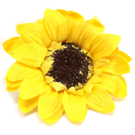 50x Flor de jabón artesanal - Girasol Lrg - Amarillo
