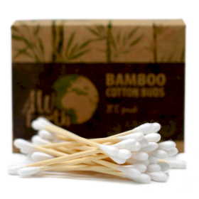 4x Caja de 200 Bastoncillos de Algodón de Bambú