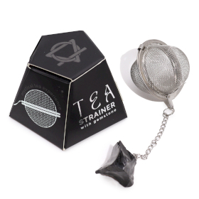 4x Colador de té de piedras preciosas - Obsidiana negra