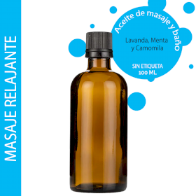 10x Aceite de Masaje - Relajante 100ml - Sin etiquetar