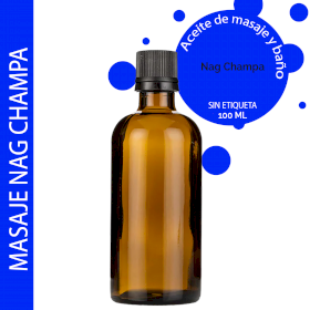 10x Aceite de Masaje - Nag Champa 100ml - Sin etiquetar