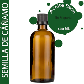 10x Aceite Base de Semilla de Cáñamo - 100ml - Sin etiquetar