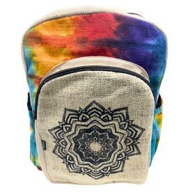 Mochila Grande de Cáñamo Tiedye - Mandala