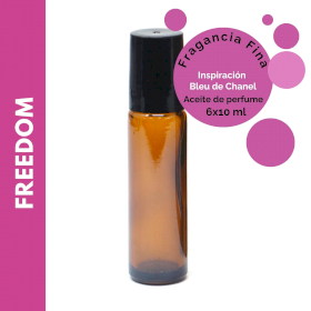 6x Aceite de Perfume Roll On 10ml - Sin Etiqueta - Freedom