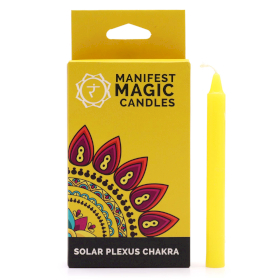 3x Velas Mágicas (packde 12) - Amarillo - Chakra del Plexo Solar