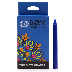 3x Velas Mágicas (packde 12) - Azul Oscuro - Chakra del Tercer Ojo