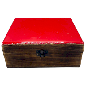 Caja Grande de Cerámica Esmaltada - 20x15x7.5cm - Roja
