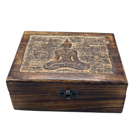 Caja de Recuerdos Grande de Madera 20x15x7,5cm - Buda
