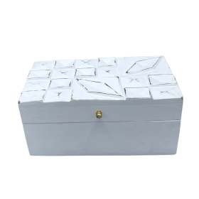 Vintage Deco - Caja Multiusos - 22x12x10cm - Diamantes Blancos