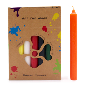 Juego de Velas de Mesa de Color Sólido - Pack de 21 - Mezcla de 7 Colores