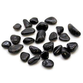 24x Pequeñas piedras africanas - Ónix negro