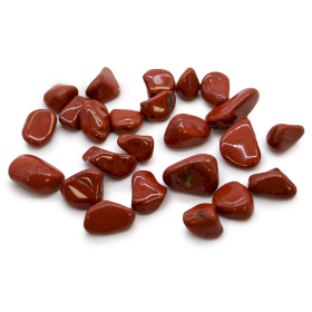 24x Pequeñas piedras africanas - Jaspe - Rojo
