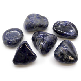 6x Piedras africanas grandes - Sodalita - Azul puro