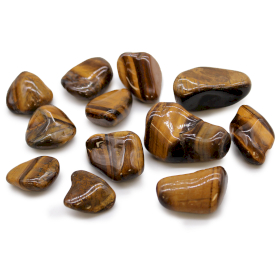 12x Piedras Africanas Medianas - Ojo de Tigre - Doradas