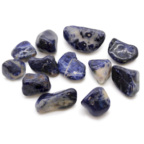 12x Piedras africanas medianas - Sodalita - Azul puro