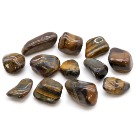 12x Piedras africanas medianas - Ojo de tigre - Varigadas