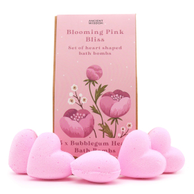 Set de Bombas de baño de Corazon - Felicidad Rosa Florecente